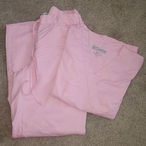 Grey's Anatomy Pink Scrub Set